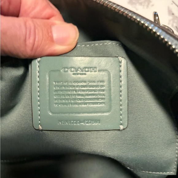 Coach Crossgrain Leather Dome Sierra Satchel in Sage Green EUC - Picture 4 of 7